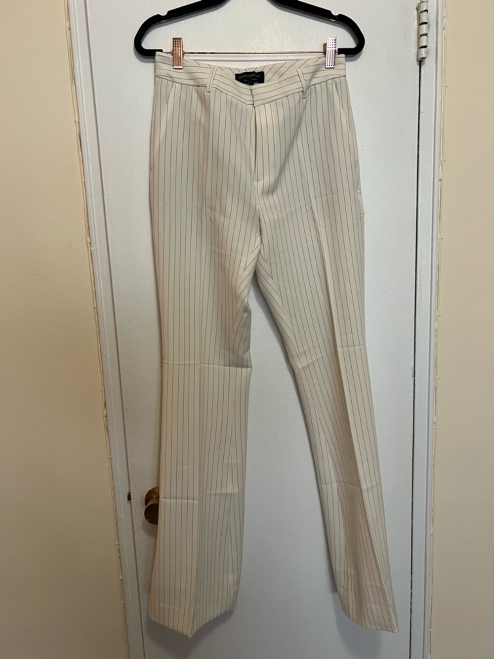 Banana Republic Cream Pinstripe Dress Pants